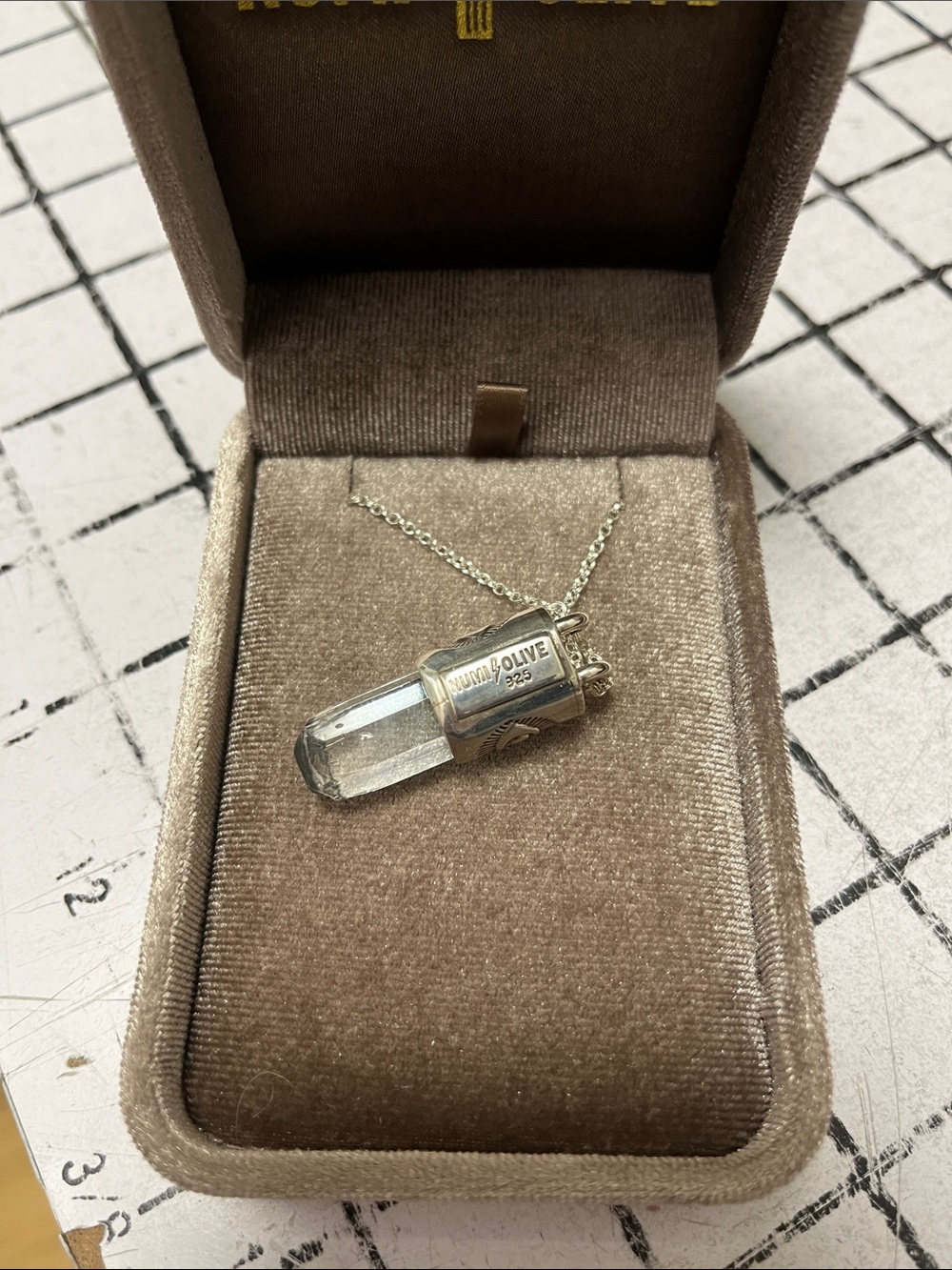 Numi Olive Aquamarine Eye Talisman / brand new / one of a kind - Picture 2 of 7